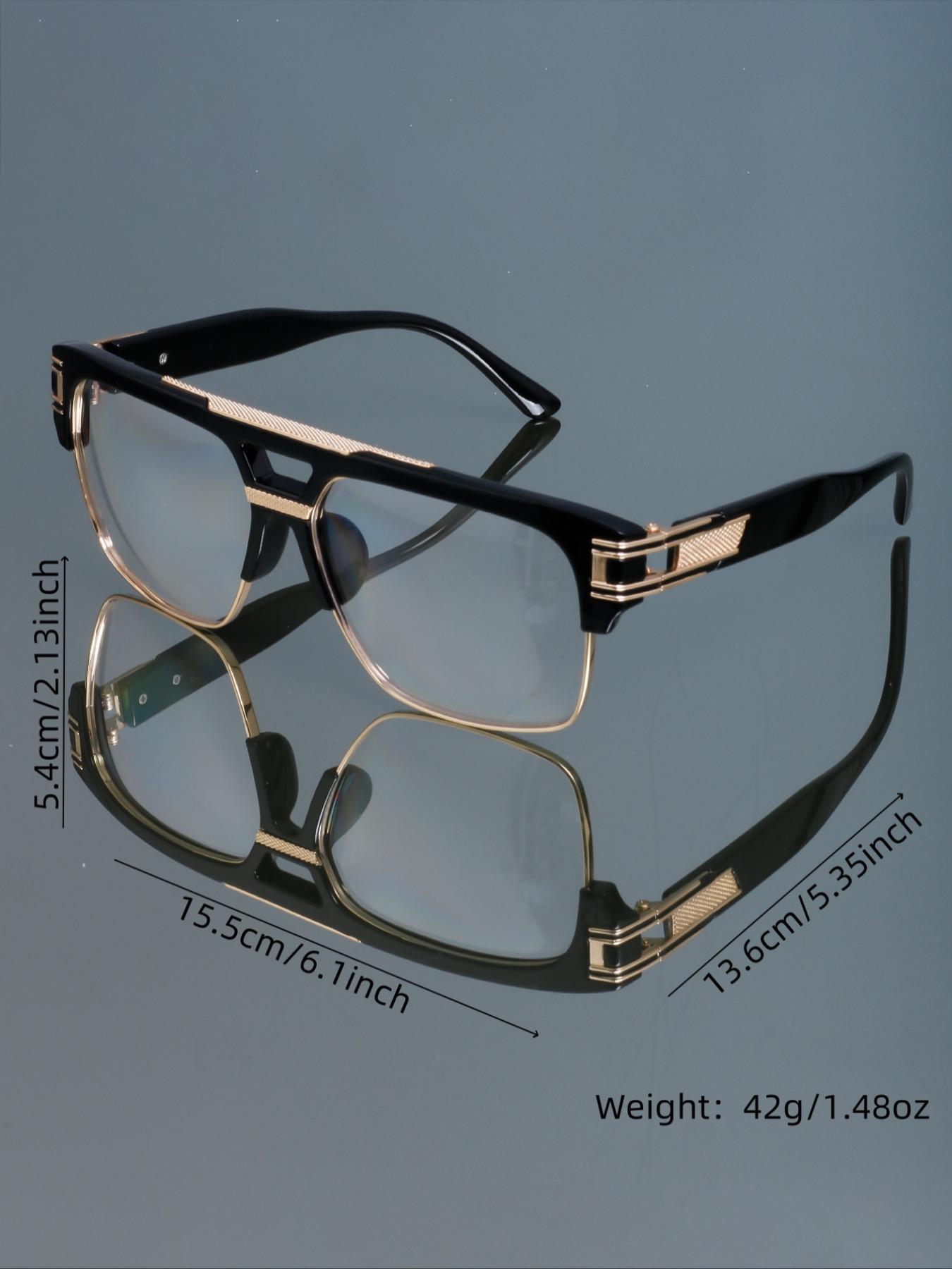 New Fashion Retro Large Frame Square Glasses, High Quality Simple ...