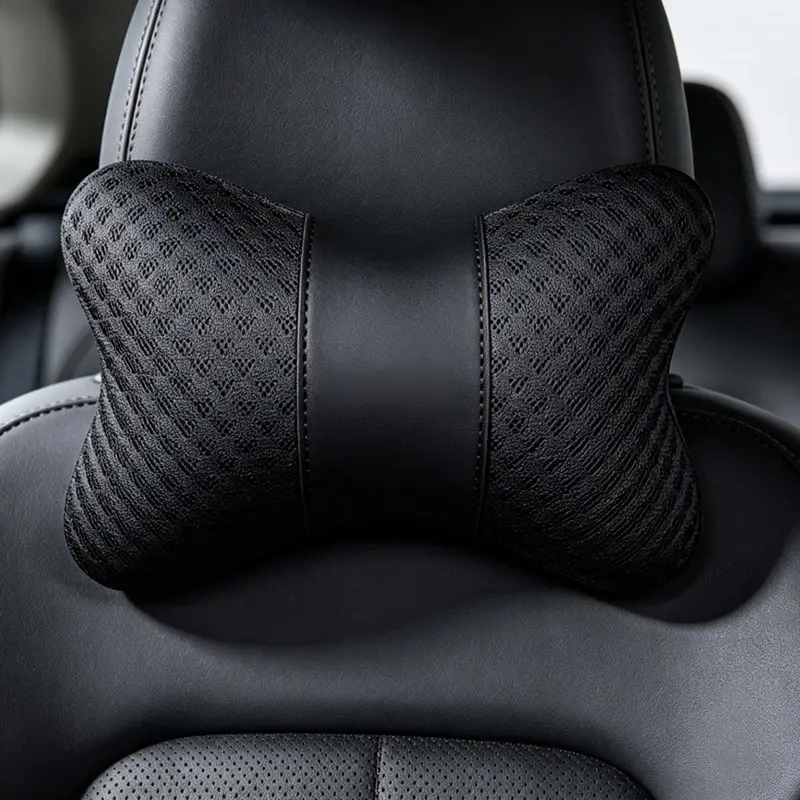 1pc Car Ice Silk Headrest, Breathable Neck Pillow, Lumbar Support Pad, Interior Accessories, Car Seat Headrest, Auto Accessories, Automotive