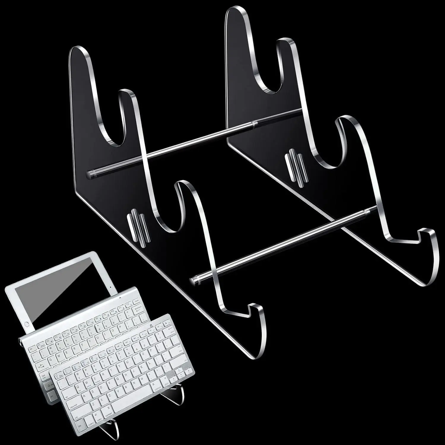 Detachable Acrylic Transparent Keyboard Stand, Computer Keyboard Holder, Mechanical Keyboard Storage Rack, Keyboards Display Shelf