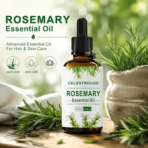 100ML Rosemary Essential Oil, Strengthens Hair, Healthy Scalp, Natural, Ideal for Body Massage, Skin Care, 100ML Bottle