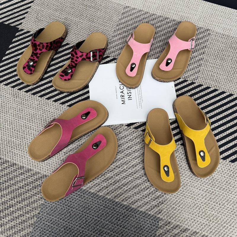 2026 Flip-flops Slippers Mezzanine Large Size Slippers Ladies Cork Slippers Beach Slippers