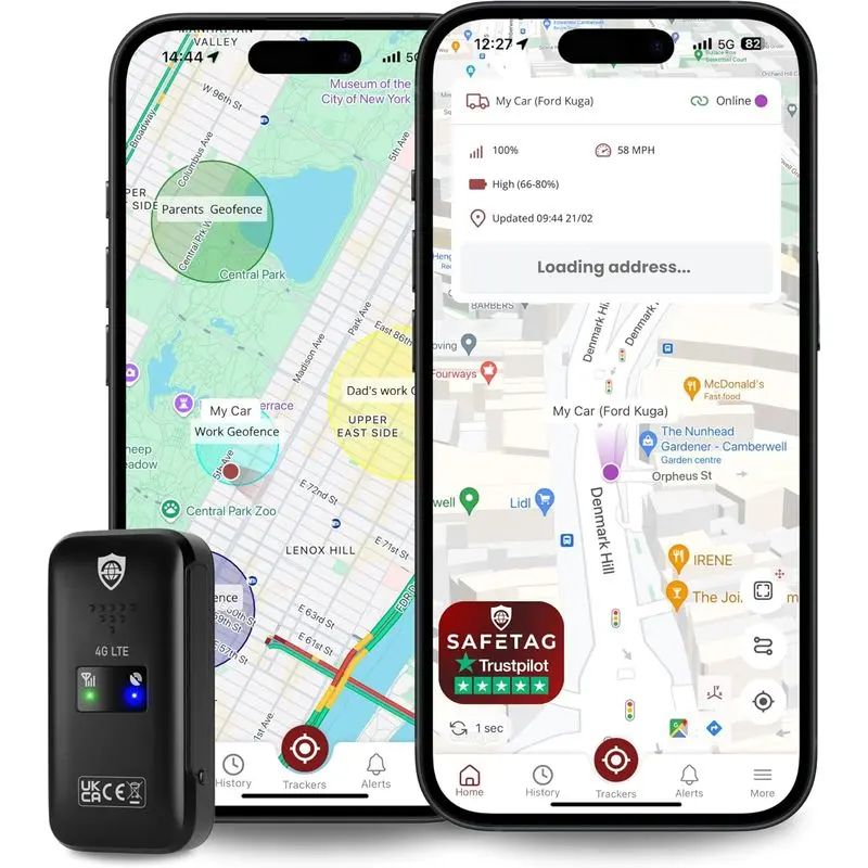 Outdoor sports Mini 4G - 4G LTE Rechargeable Mini GPS Tracker, Car, Van, Motorbike etc.34-205 Countries, Real Time Tracking and Notifications, 7 Day Free Trial - Sim Included, 12 Month Warranty