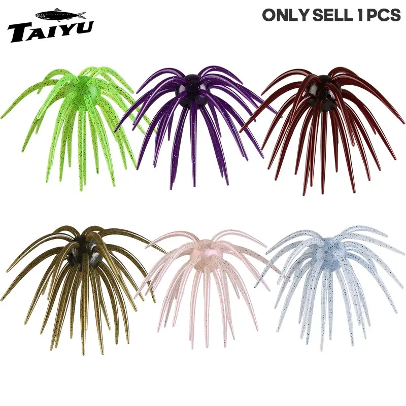 Upgrade Sea Urchin Lure, High-Quality Tpe Material Salted Soft Bait, Floating Sea Urchin Soft Bait Bionic Fishing Lure