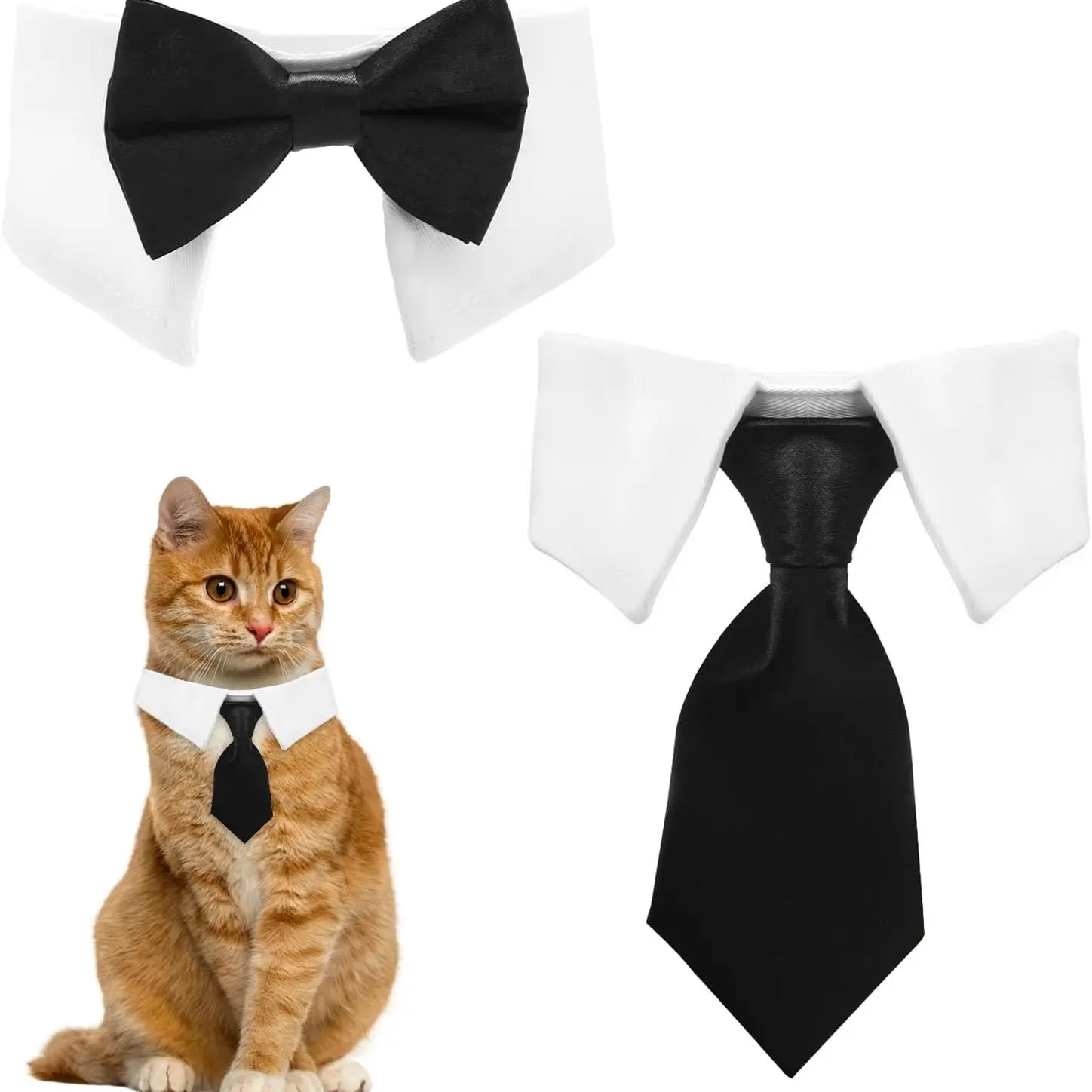 Tuxedo Collars for Dogs and Cats, Cat Wedding Bows, Bow Ties, Tux for Birthdays, Easter, Valentine’s Day, Suitable for Puppies, Chihuahua Accessories