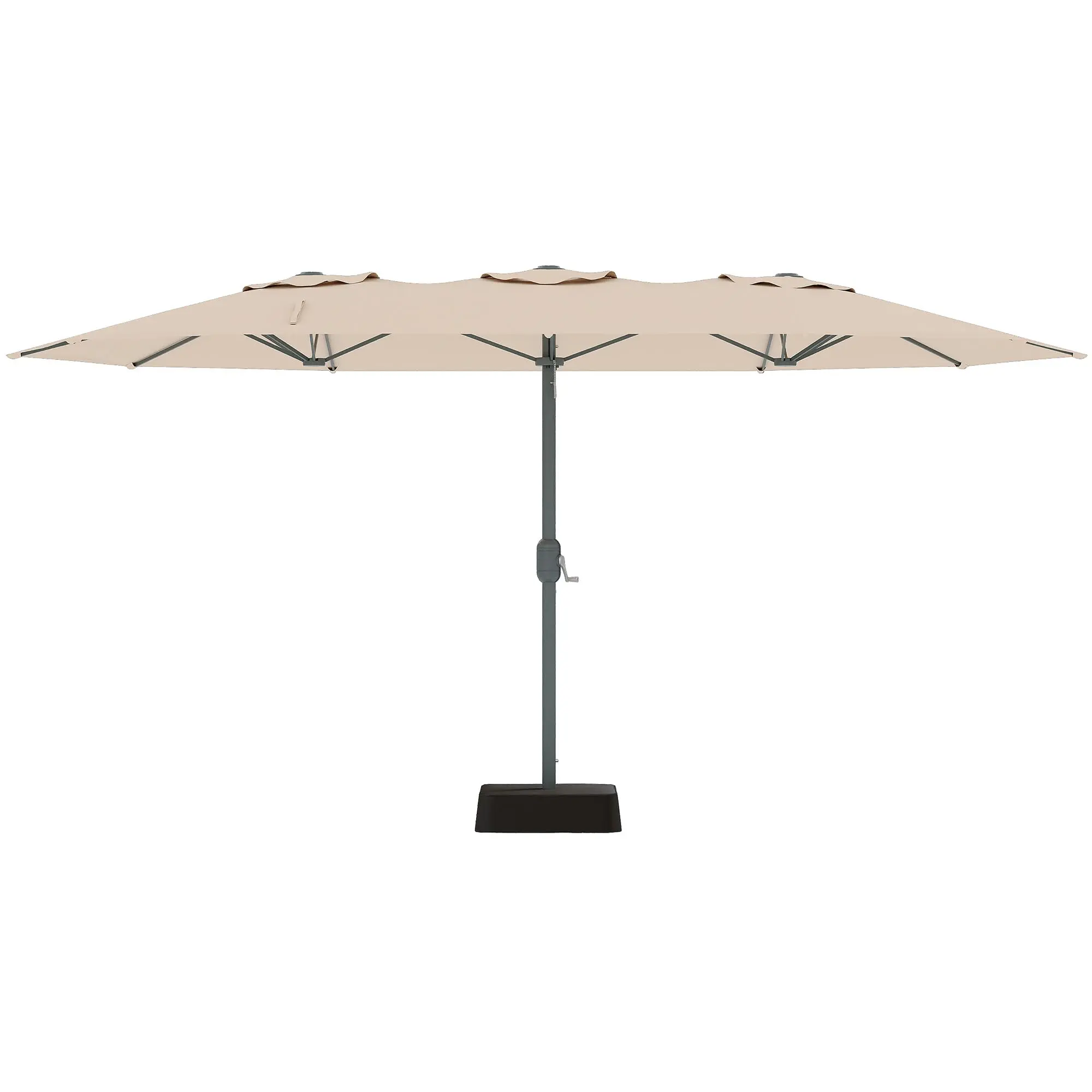 9x15 ft Large Outdoor Umbrella with Base Included, Extra Wide Patio Umbrella with UV Protection, Heavy Duty Backyard & Pool Umbrella with 12 Ribs for Garden Patio Balcony