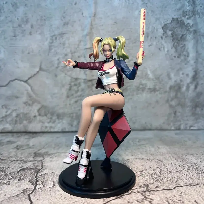 11-15cm Anime Harley Quinn Seated Pose PVC Model Figure, Action Figure, Anime Collectibles Toy Statue