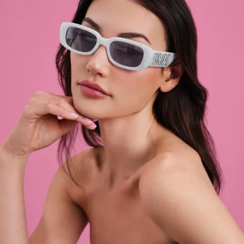 1pc Marble Bride Glasses, Bridesmaid Gift, Single Party Sunglasses, Trendy Instagram Style, Perfect for Weddings and Parties