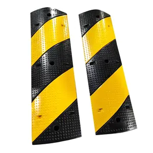 GARVEERubber Speed Bumps - Available in 6FT (2PCS) and 3FT (2 Pack) Sizes, Each with 2 Channels, Designed for Traffic and Garage Use on Asphalt, Concrete, Gravel Driveways, Supporting Up to 25,000 lbs Load Capacity