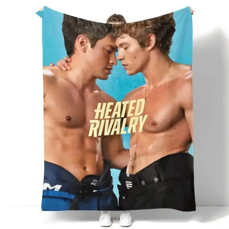 Heated Rivalry Poster Throw Blanket, Soft Cozy Flannel Blanket for Home Bed Sofa Camping and Travel, Birthday Holiday Gift for Fans