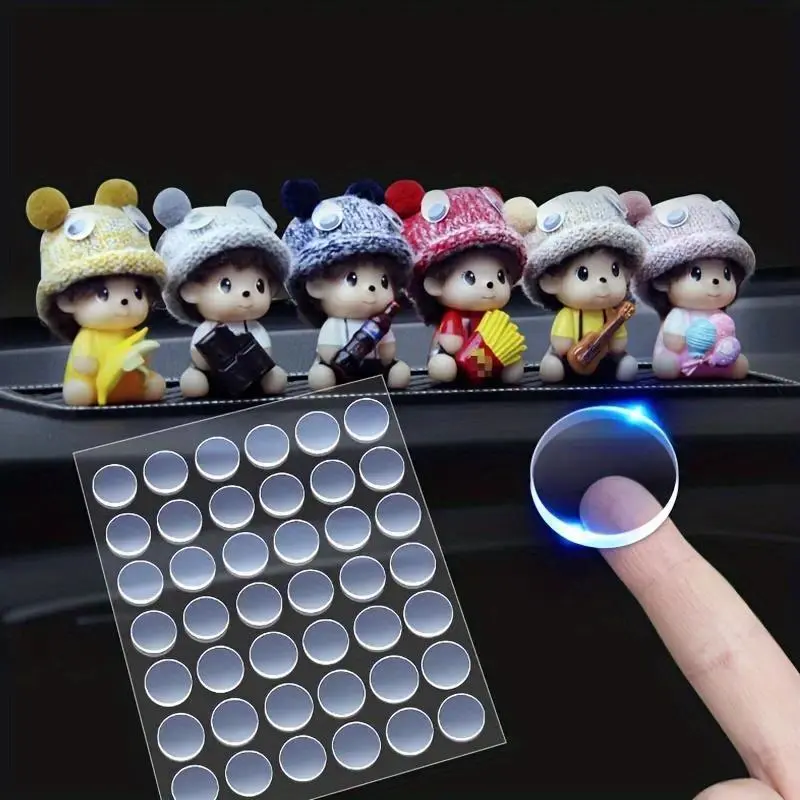 Yitape 100 Dual-Sided Transparent Nano Glue Dots, Strong Invisible Adhesive, No Residue, Ideal for Balloon Decorations and Car Accessories