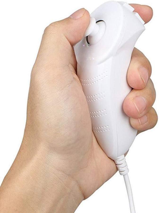 2Packs Nunchuck Controller Remote Replacement for  Nunchuk Wii Wii U Console White
