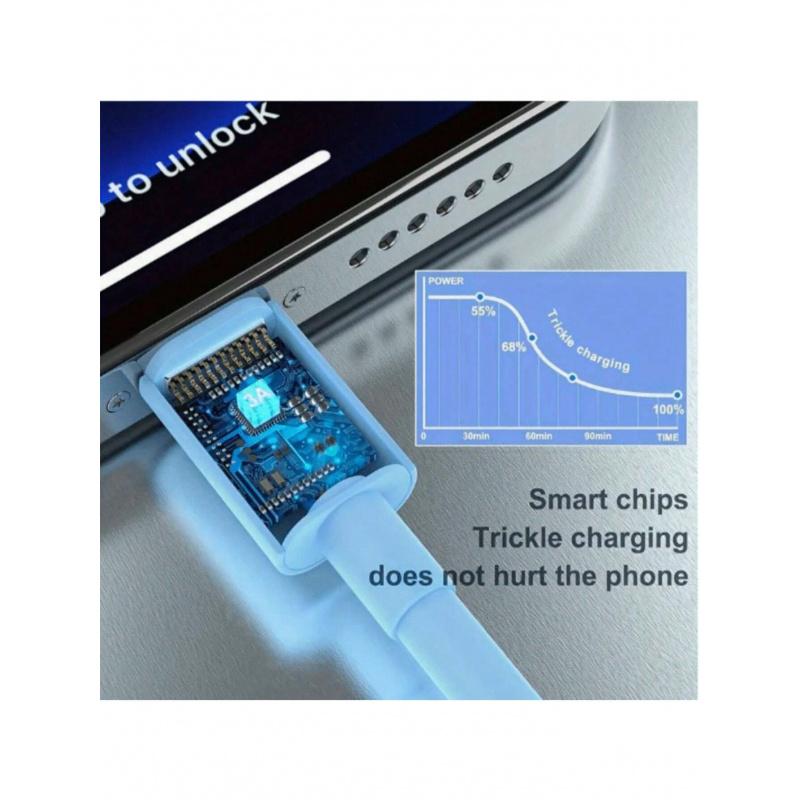 1m/2m/3m Extra Long Charger Cable for Apple. Available in multiple colors, supporting fast charging and high-speed data sync for Apple devices. USB-C to Lightning Cable, compatible with Apple 14/13/12/11 Pro Max/Mini/XS MAX/XR/XS/X/8/7/6s/SE, iPad.