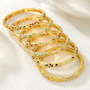 Colorful Crystal Open Bangle Bracelet for Women – Vintage Geometric Statement Jewelry, Luxury Hollow Design Fashion Bracelet, Trendy Versatile Ethnic-Inspired Wrist Accessory for Daily Wear, Party & Boho Chic Outfit Styling