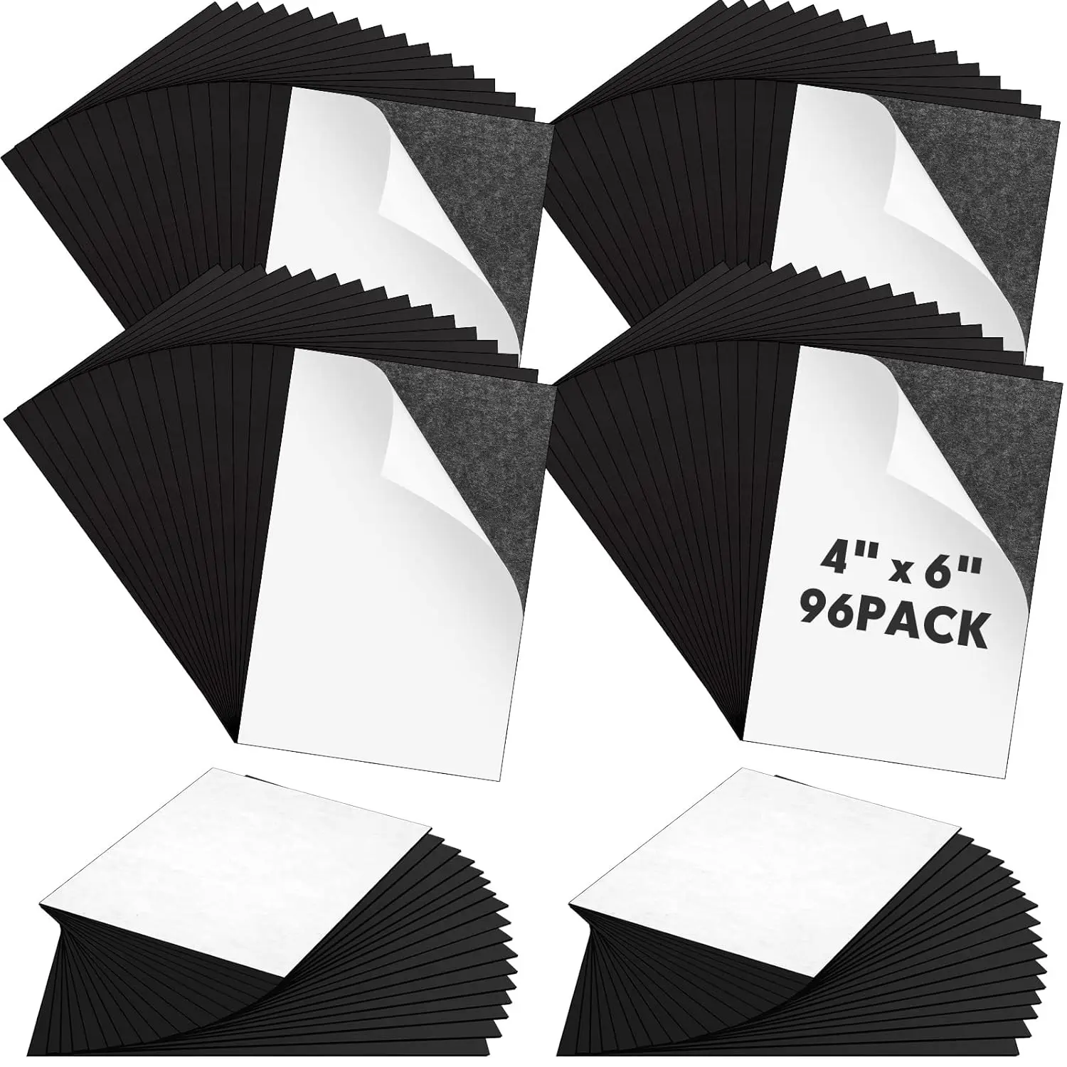 4 x 6 Adhesive Magnetic Sheets with Adhesive Backing Cuttable Magnetic Paper Stickers Flexible Peel and Stick for Picture Crafts Die Storage Photos(96 Pcs)