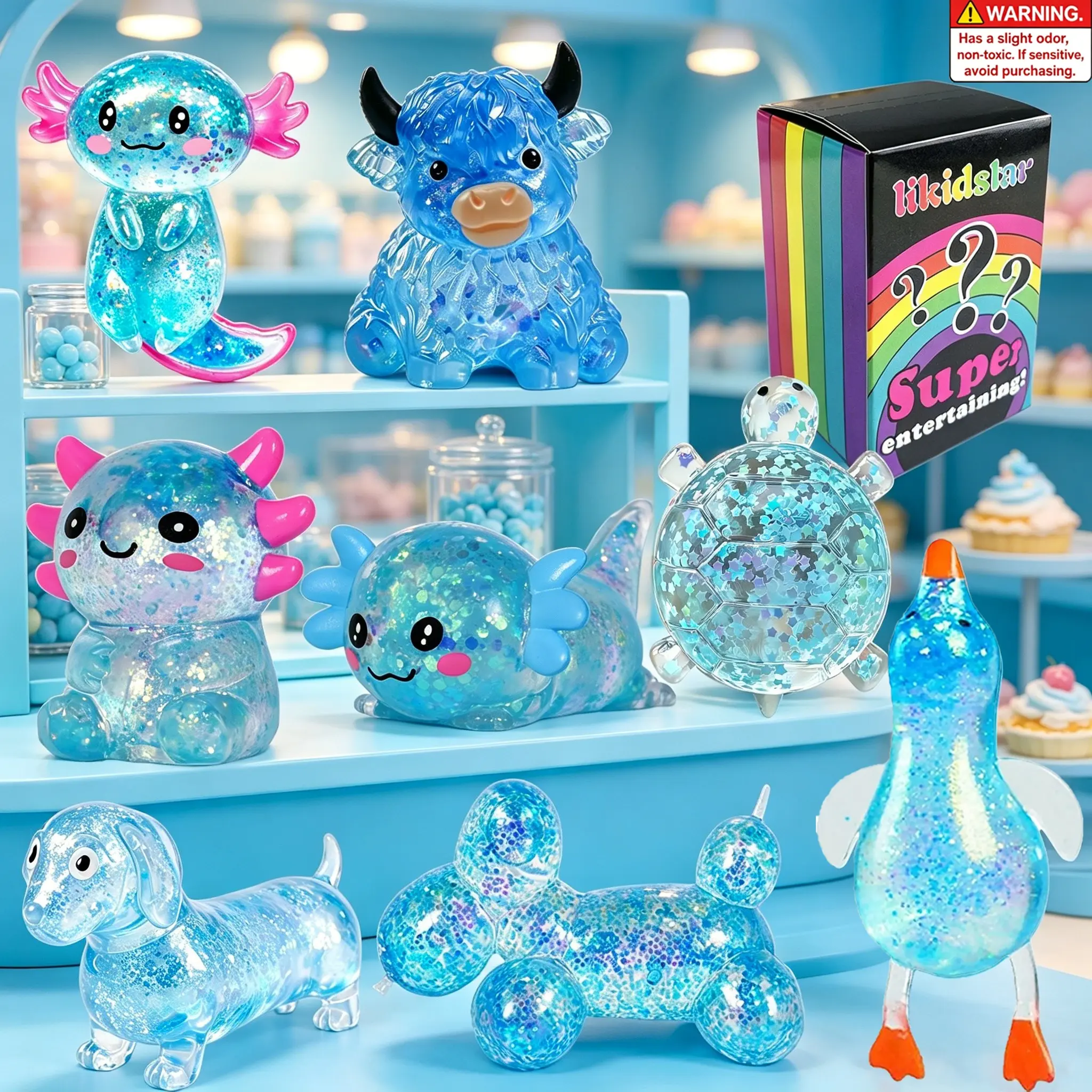 8pc Squishy Stress Relief Toy Set, Anxiety Relief, Soft Slow Rebound Toys, Squishies Slow Rising, Fun Interactive Design, Office Desk Accessories, Gift Box