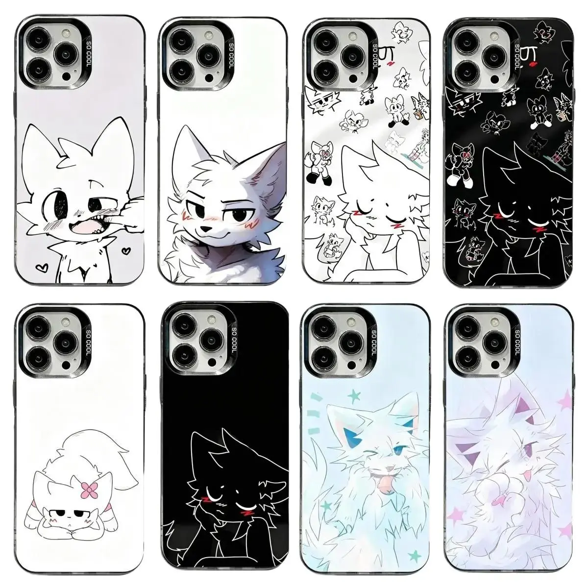 B-Boykisser Cute Furry shockproof matte Phone Case  for iPhone 17/16E, 17, 16, 15, 14, 13, 12, 11 Pro Air Plus ProMax and Samsung S26 S25 S24 S23 Plus Ultra FE shock-absorbing phone cases,cat enthusiast first choice fashionable gift.