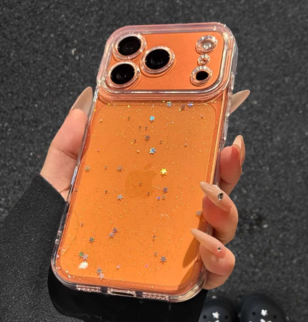 Luxury Bling Star Sequins Glitter Phone Case For iPhone 17 16 15 14 13 12  Pro Max  Clear Powder Sparkle Cover
