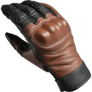 Motorcycle Gloves - Premium Leather Perforated Motorcycle Gloves for Men with Knuckle Protection |   Touchscreen Motorbike Riding Gloves