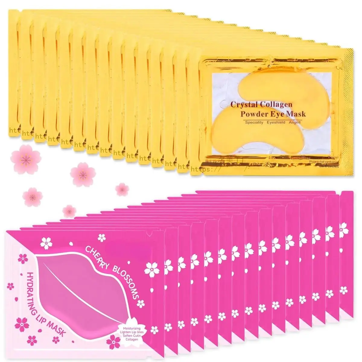 30 Pairs 24K Gold Under Eye Patches & Lip Masks Hydrating Eye Mask for Puffy Eyes Skincare Bulk Gifts Bridesmaid Wedding Bachelorette Party Favors