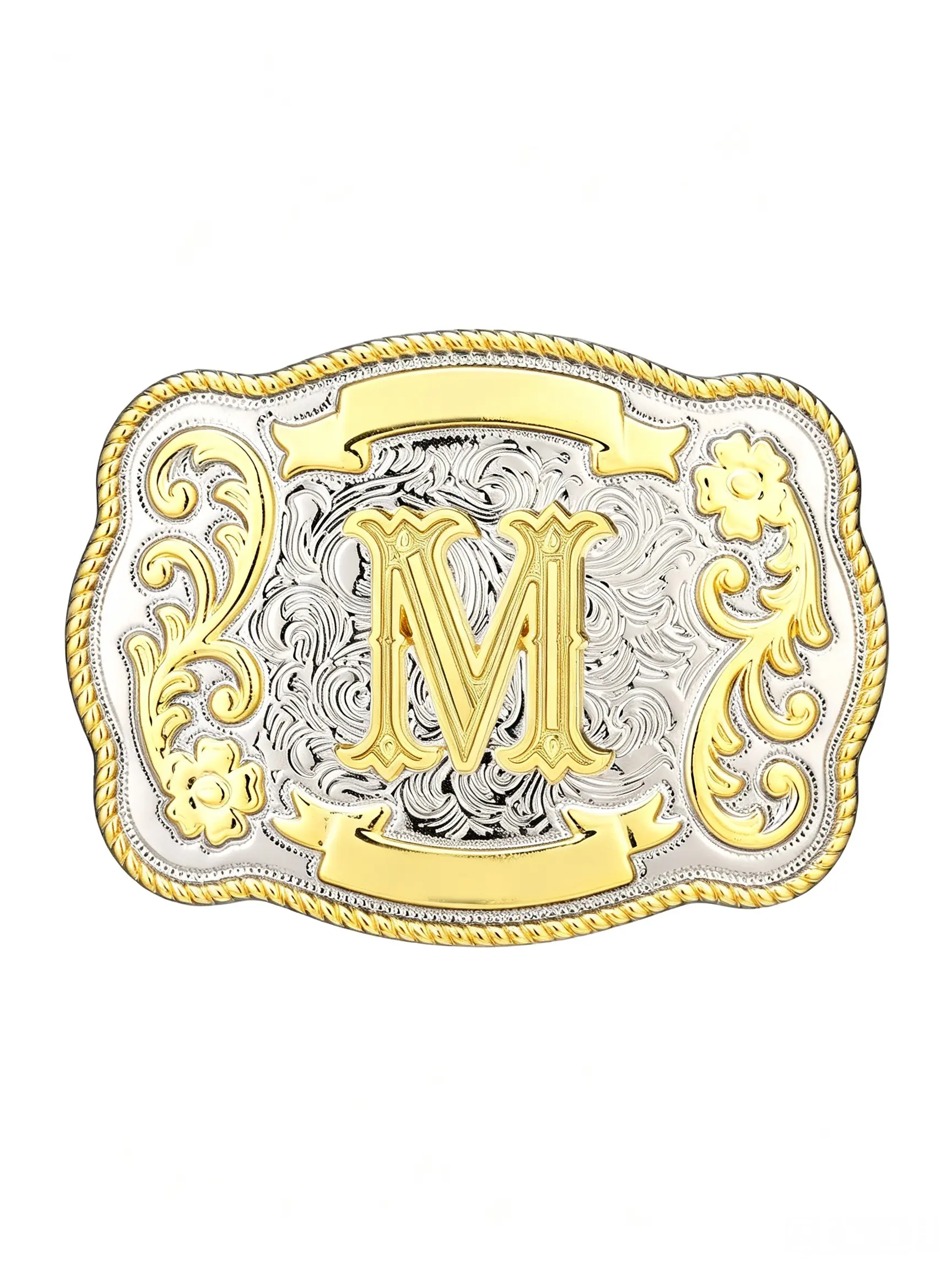 Western Cowboy Style Belt Buckle, Unisex Animal Pattern Design, Smooth Finish, Electroplated Dual Color, 3.7cm Width, All-Season Accessory, Fashionable Buckle