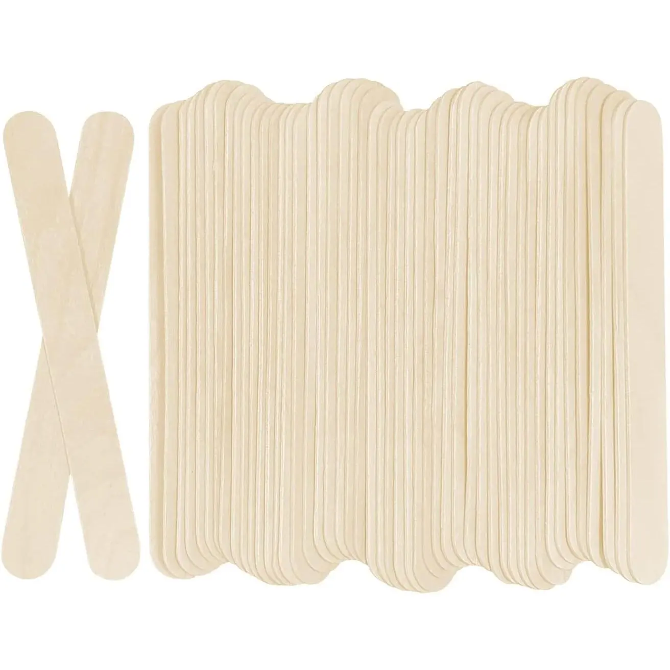 100-Count Flat Smooth Edges Wooden Craft Sticks, 6in x 3/4in Popsicle Sticks for DIY Crafts, Classroom Art Project Supplies