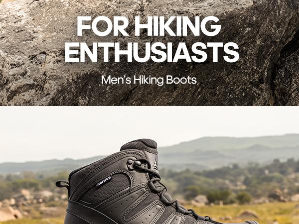 NORTIV 8 Men's Mid Hiking Boots Waterproof Outdoor Trekking Backpacking Camping Shoes