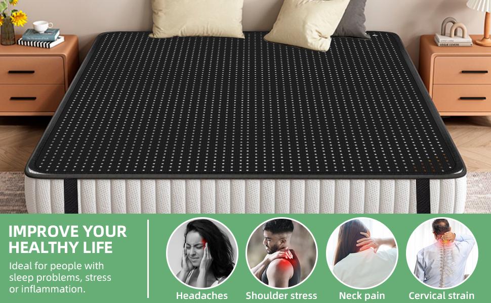 Grounding Mat for Bed, Queen Size, Brown, Faux, Spot Only, Grounding Grounding Mat for Bed, Queen Size, Brown, Faux, Spot Only, Grounding