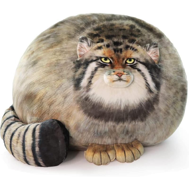 Lifelike Pallas's Cat Stuffed Toy, Simulation Fluffy Hair Big Tail Pallas's Cat Plush Toy, Cute Plush Toy For Girlfriend Women Kids, Huggable Soft Stuffed Animal