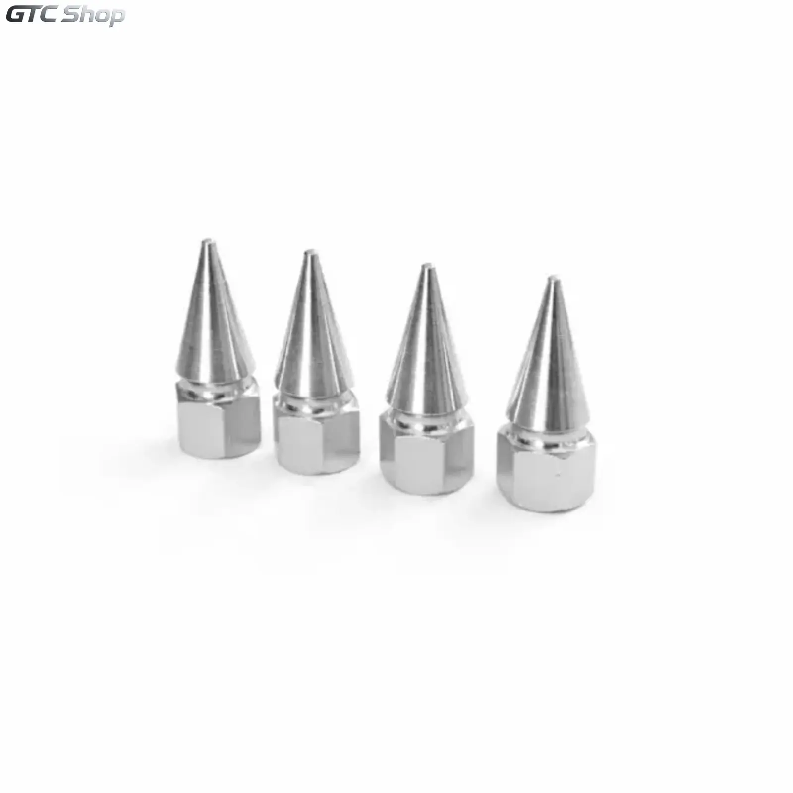 Set of 4 Universal Spike Wheel Valve Stem Covers, Durable Reliable Spiked Tire Valve Caps, Cool Stylish Auto Exterior Decor Accessory for Cars Trucks Motorcycles
