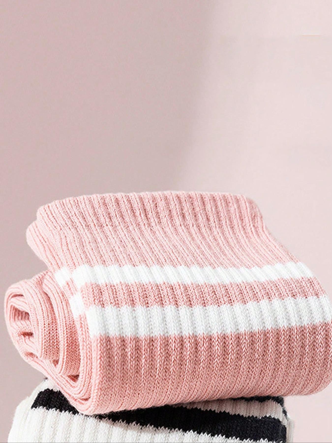 Women's Anti-Slip for Yoga Pilates Gymnastics, Breathable Sweat-Absorbing Mid-Calf Socks, Athletic Grip Sock, Sporty Plain Design, All Seasons Wear