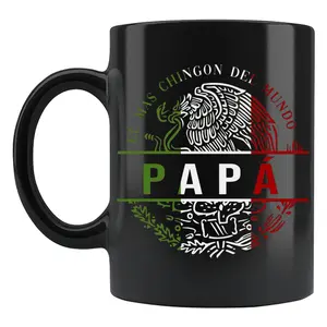 Papá El Mas Chingon Del Mundo Coffee Mug, Mexican Flag Chicano Dad Latino Father's Day Mug, Regalos Para El Día Del Padre For Mexican Dad, El Papa Mas Chingon, Fathers Day Gift For Dad, New Dad Gifts Ceramic Tea Cup 11oz 15oz Drinkware Reusable Washable