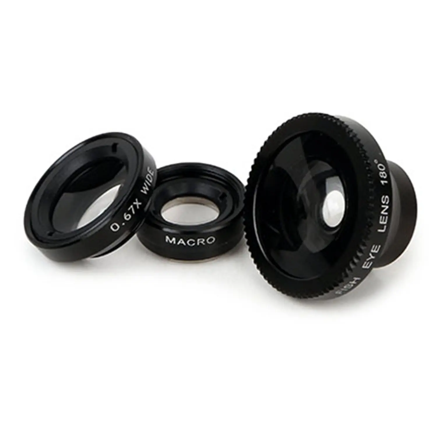 Magnetic Phone Camera Lens Kit, 180° Fisheye Lens, 0.67X Wide Angle Lens & 10X Macro Lens for iPhone, Samsung Galaxy & Most Smartphones