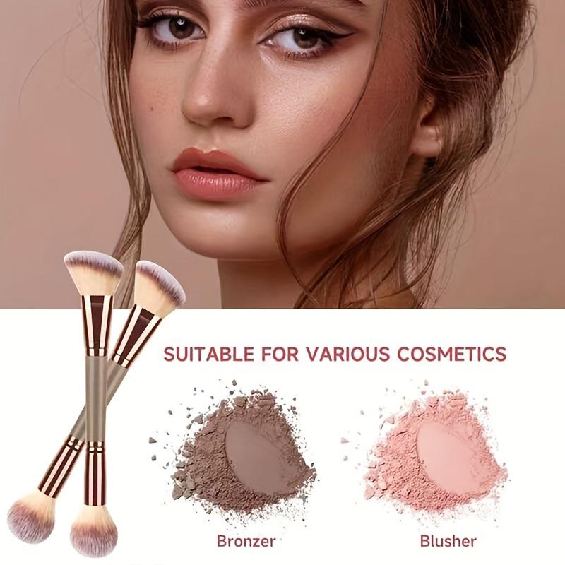 1pc Double-Ended Makeup Brush for Contouring And Blush, Super Fine And Does Not Cake