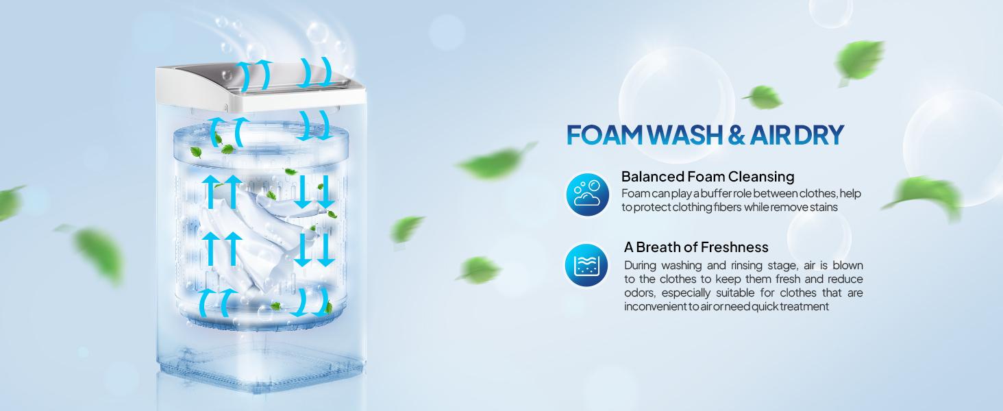 ROVSUN 17.8/25/30LBS Portable Washing Machine, Full-Automatic Electric Laundry Machine with Stainless Steel Drum, 110V Compact Washer, Washer and Dryer Combo with Drain Pump for Apartment, Dorms, RV, 400W