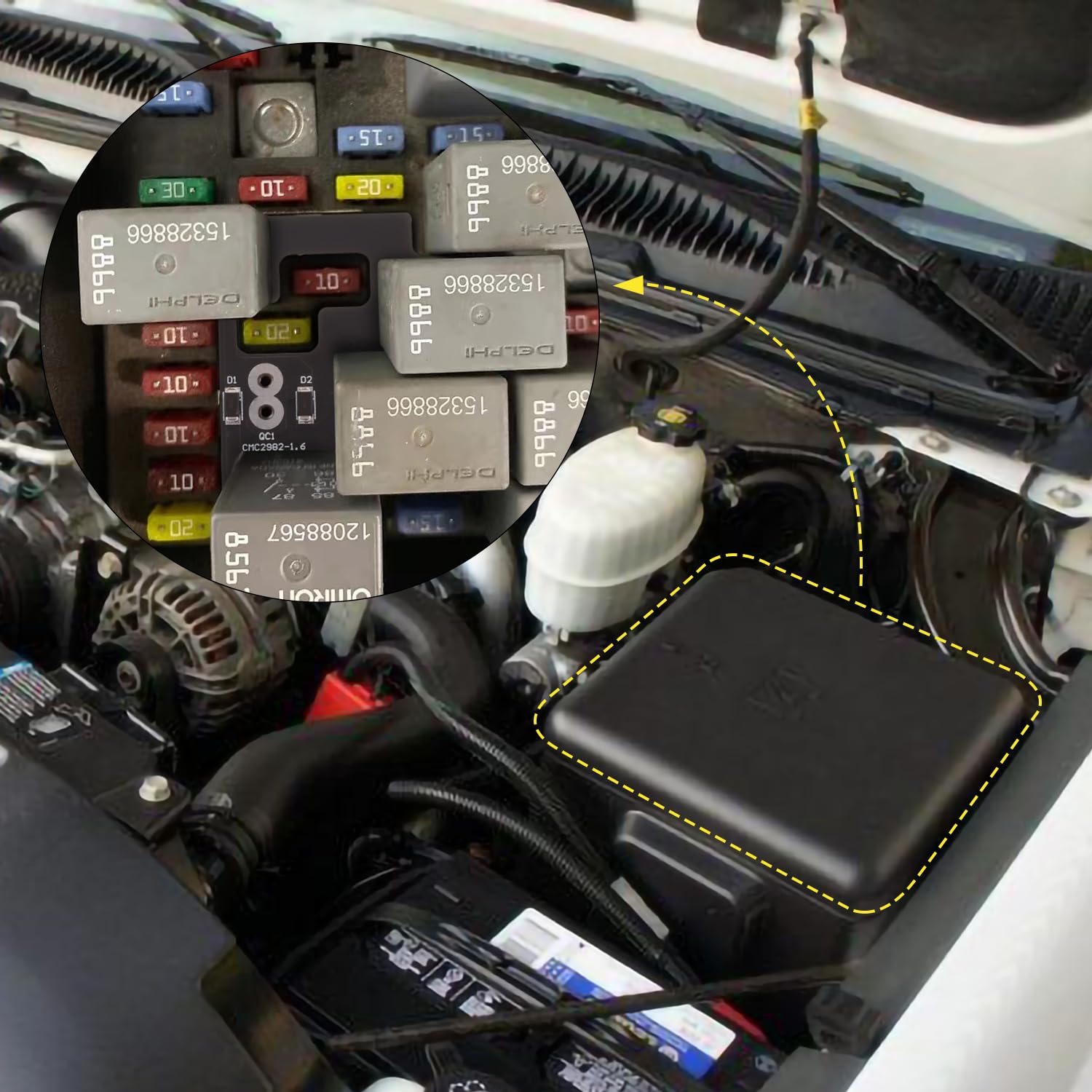 Lights Module 6 High Mod, for GM Low Beams High Beams & DRL Light On Simultaneously Compatible with 2003-2007 Chevy Silverado GMC Sierra 1500/2500/3500 Classic