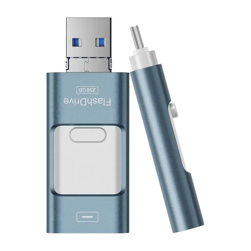3 in 1 USB Flash Drives, Portable High Speed USB 3.0 Memory Storage, OTG Flash Pen Drive with Free Type-C Adapter for Android Phones/PC and More Devices, Boyfriend Gift, External Storage
