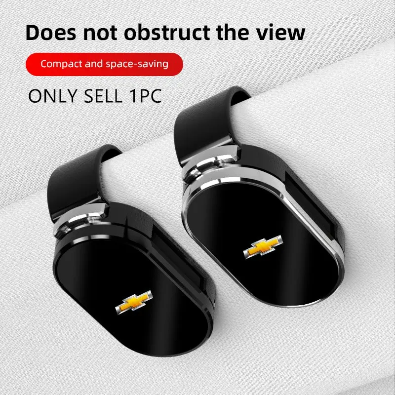 Car Sunglasses Holder Car Sun Visor Glasses Storage Clip Accessories For Chevrolet Corvette Montana TrailBlazer Silverado Traverse Camaro Suburban Equinox Bolt Cruze Malibu Colorado Trax SS Spark Captiva Onix Spin Impala Cobalt