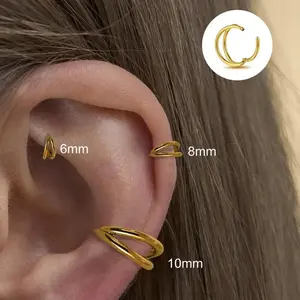 1/5pcs Titanium Double Hoop Nose Ring 20G 18G 16G Septum Clicker Hinged Segment Ring Ear Cartilage Conch Tragus Helix Jewelry