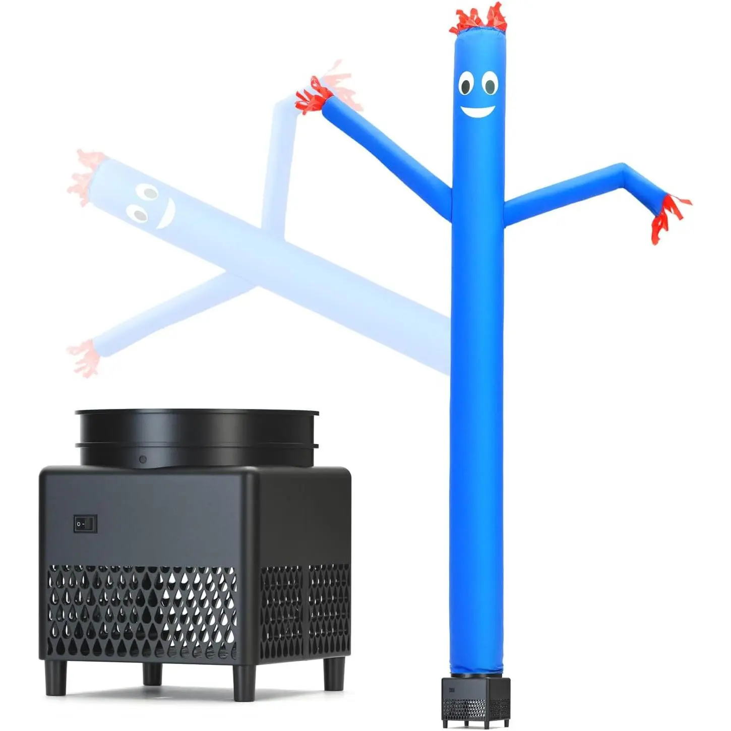 6ft Blue Sky Air Puppet Dancer Inflatable Waving Tube Man with Lights & Built-in Blower - Wacky Waving Dancing Tube Guy for Business Promotion Stand Out Christmas Advertisingfidget toys