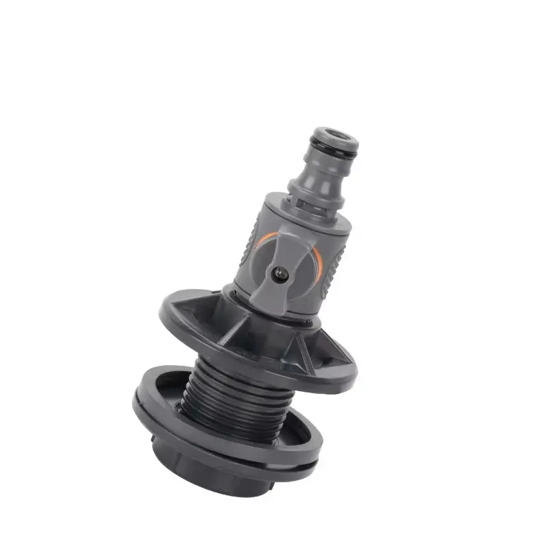 PVC Water Barrel Adapter, Durable Water Tank Adapter with Valve, Quick Installation Rainwater Collection Connector Kit, Easy Setup