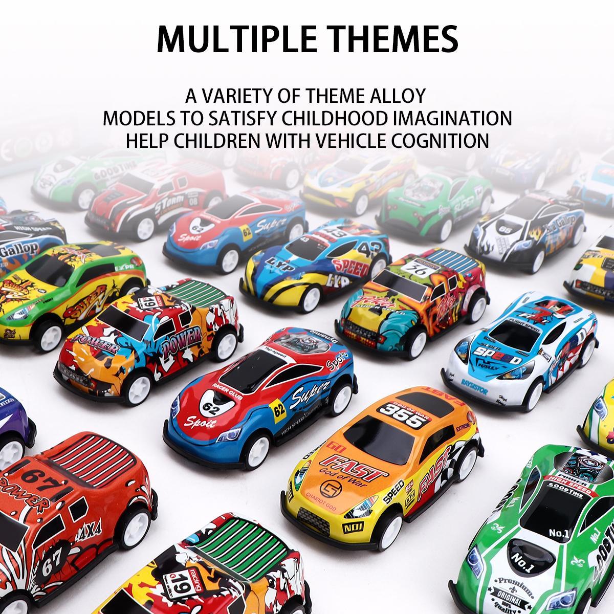 Random Color Pull-Back Car Toy with Storage Box, 24pcs/box Mini Race Cars, Birthday Gifts for Boys & Girls, Diecast Metal Car, Men Gifts #GLOBAL PICKS