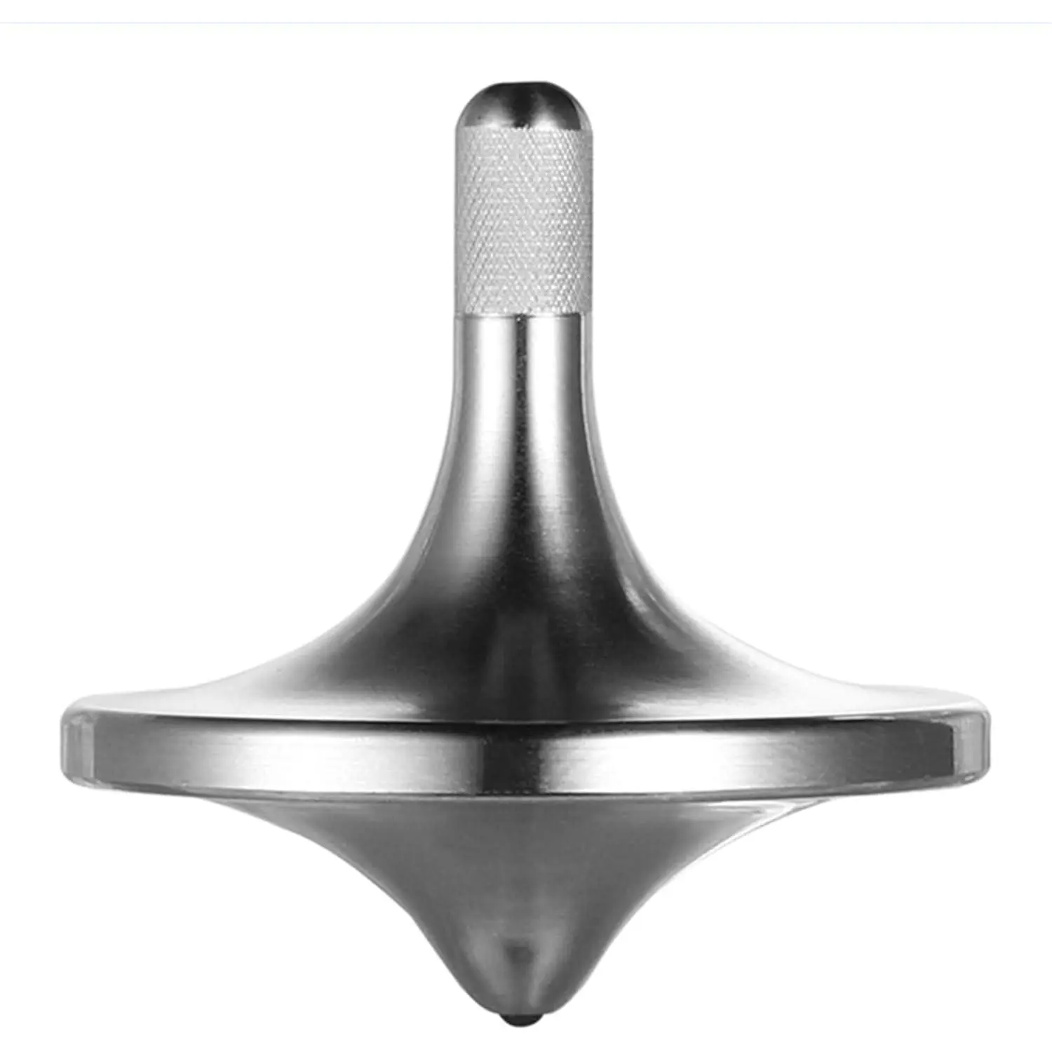 304 Stainless Steel Round Spinning Top - Premium Smooth Metal Desk EDC Fidget Toy, 34mm Large Diameter Silver, 6+ Minutes Long Spin, Perfect Balance, for Friends, Women, Home, Sports Use