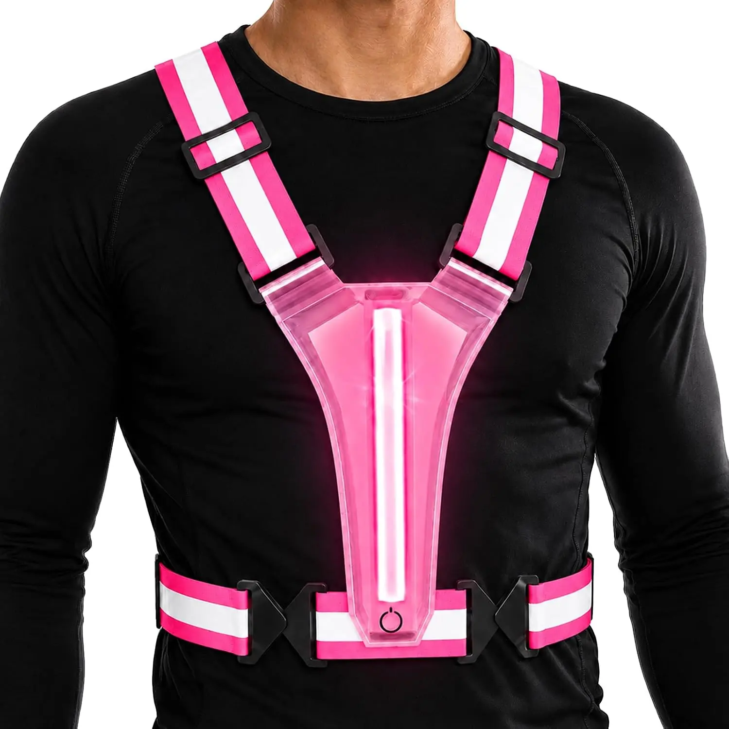 LED Reflective Vest Running Gear, 5 Colors Light Up Safety Vest | Rechargeable High Visibility Running Vest, Adjustable for Men Women. Ideal for Night Running, Walking, Cycling & Jogging.
