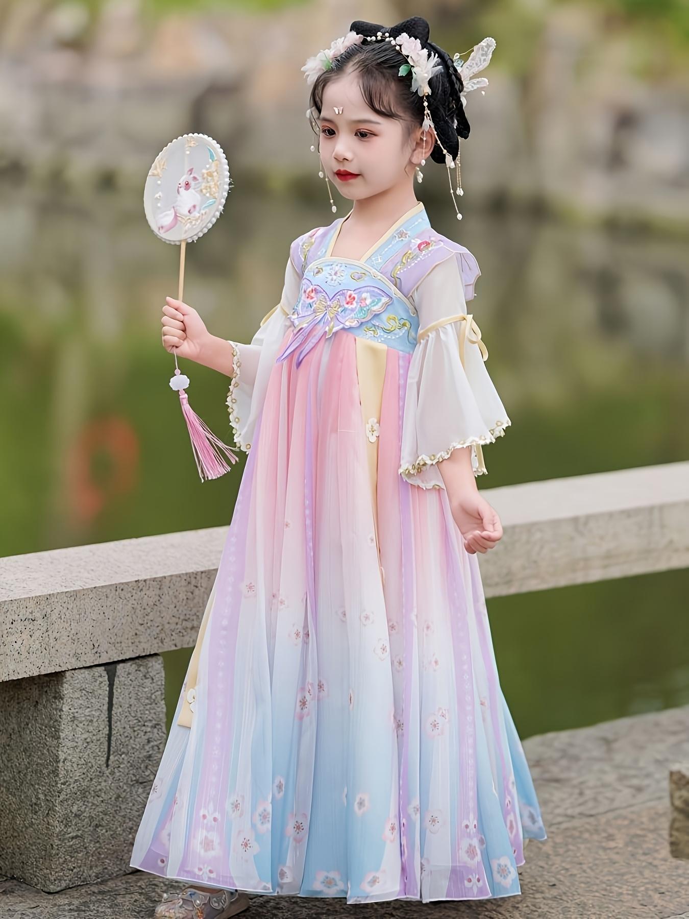 [Vintage Hanfu Dress] Vintage Girls' Hanfu Children's Dress |   Birthday Dress Girls