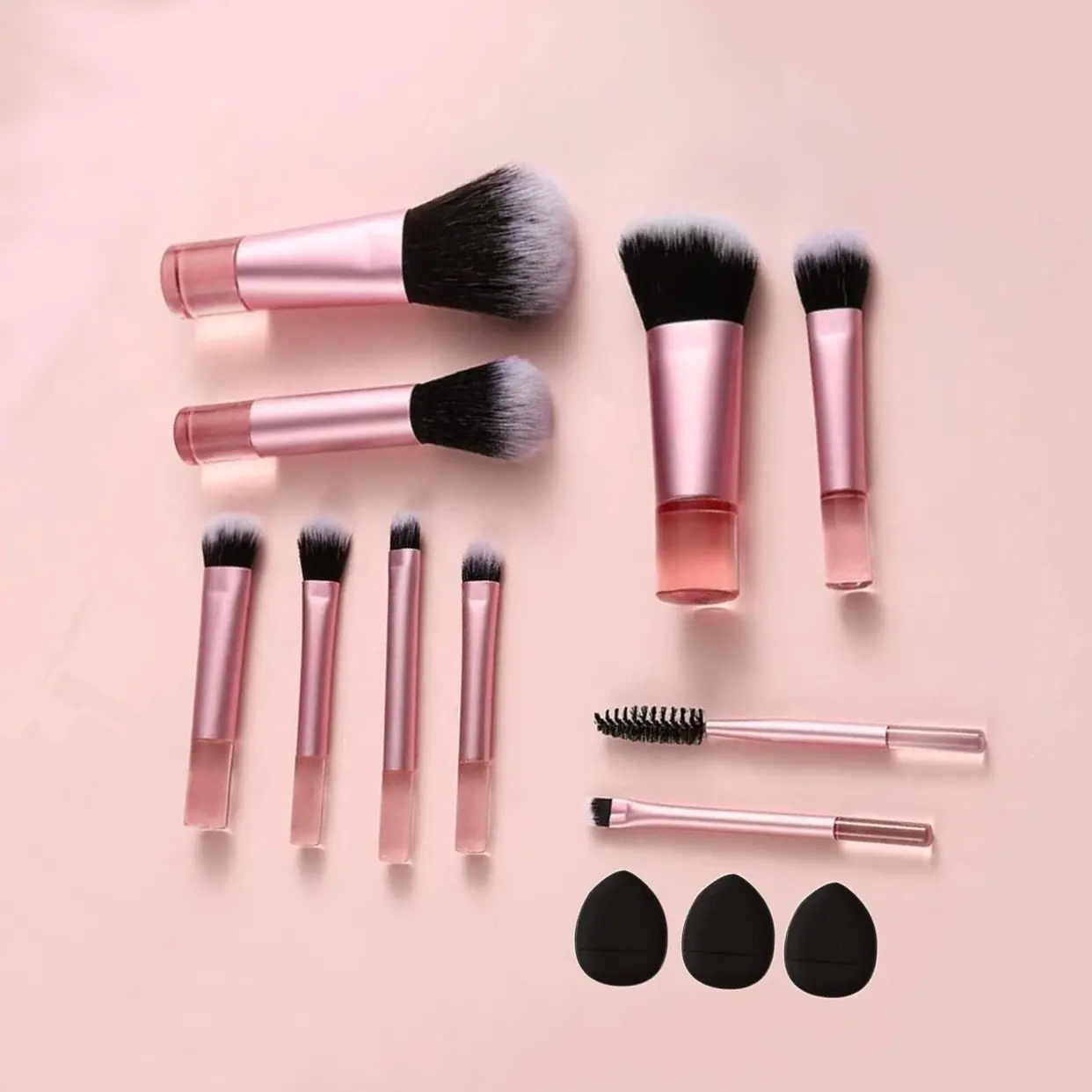 Mini Makeup Brush Set for Face, Portable Travel Kit, 13 Pieces, Multiple Colors Available, Ideal for On-The-Go Beauty Routine, Makeup Brushes Kits, Cosmetic Brush Set, Cosmetics Brushes Set