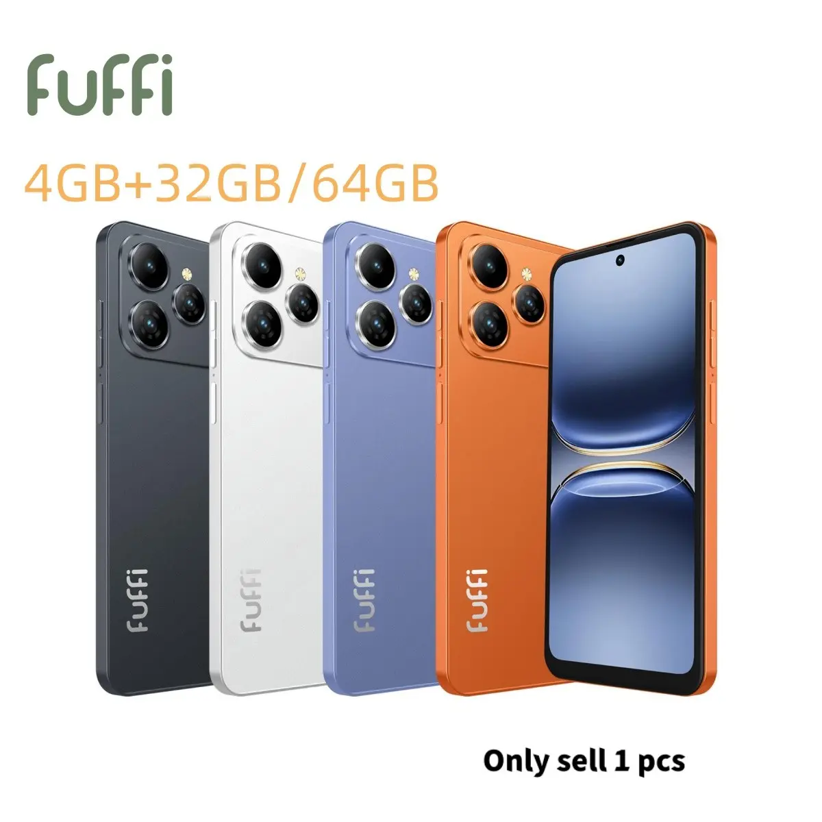 FUFFi M17 PRO Fashion Smartphone, Cellphone Smartphone Camera, 6.56-inch HD screen, 4G network, 5MP+13MP camera, 4GB RAM, 32GB/64GB ROM, 3100mAh battery, dual SIM dual standby, Android 12.0, GPS
