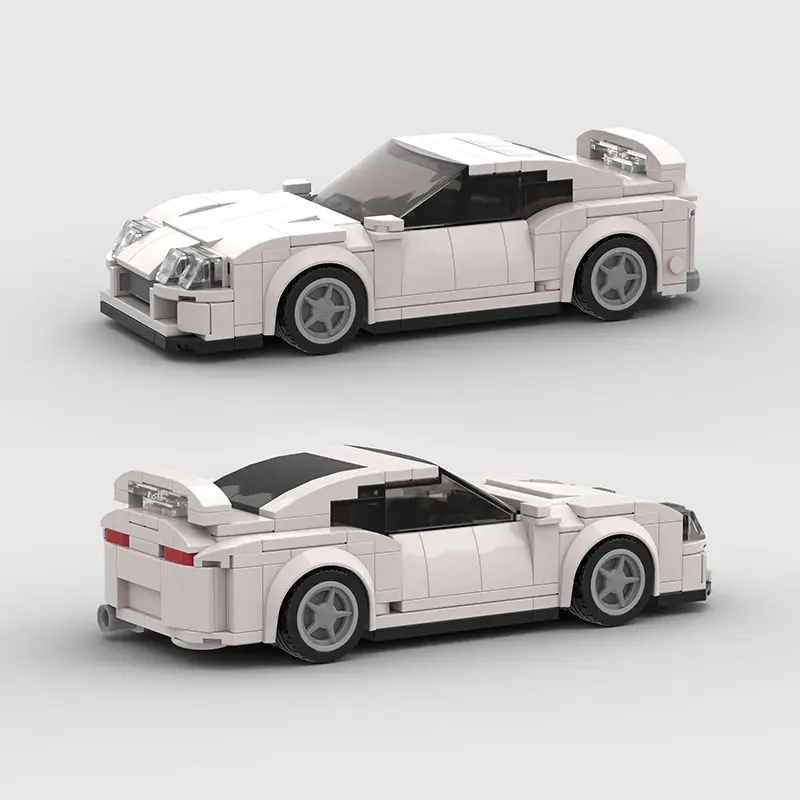 A80 Supra V2 Eco-Friendly Plastic Brick Building Sets - Classic Model Building Kits, World Famous Car Series City Technical Racing Vehicle Blocks, Fast-Paced Toys for Kids (No Original Box), Car Racing