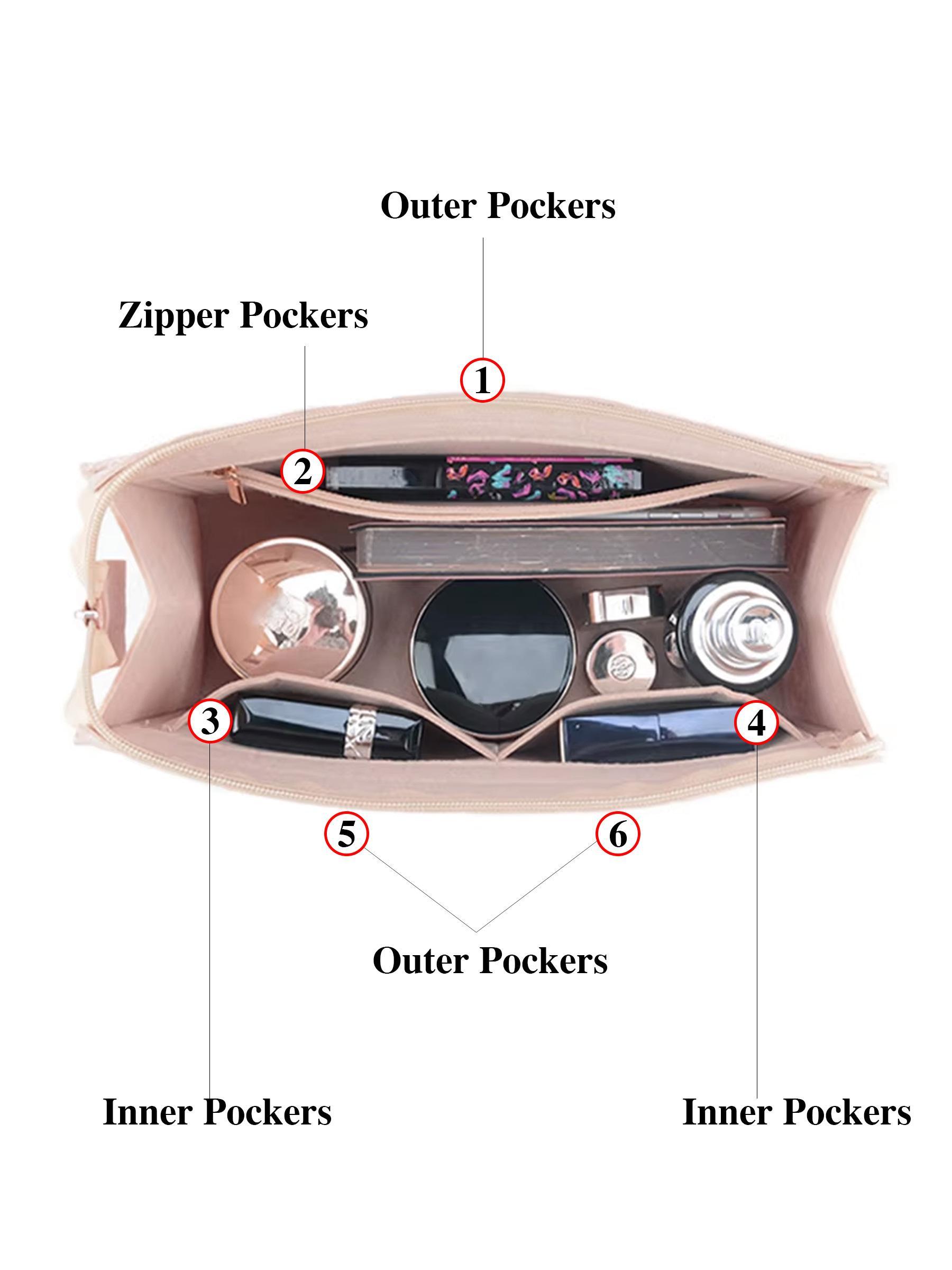 Felt Bag Organizer Insert, Multi-pocket Felt Bag Organizer for Handbag Tote Bag, Purse Organizer, Bag Accessories for Women & Men