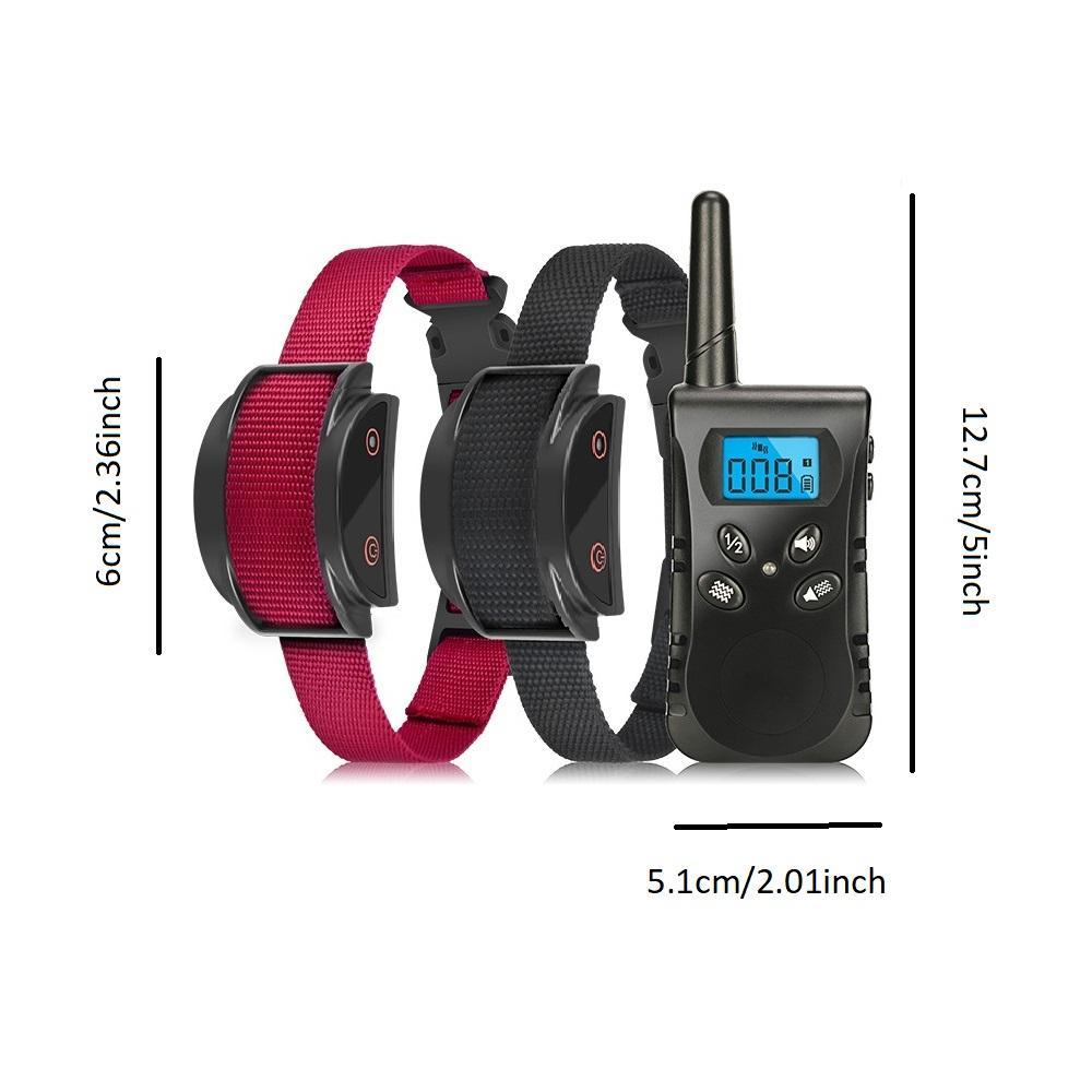 Vibrating Dog Collar, 1 Set Rechargeable & Waterproof Dog Training Collar with 2 Receivers, Training & Behavior Aids for Dogs