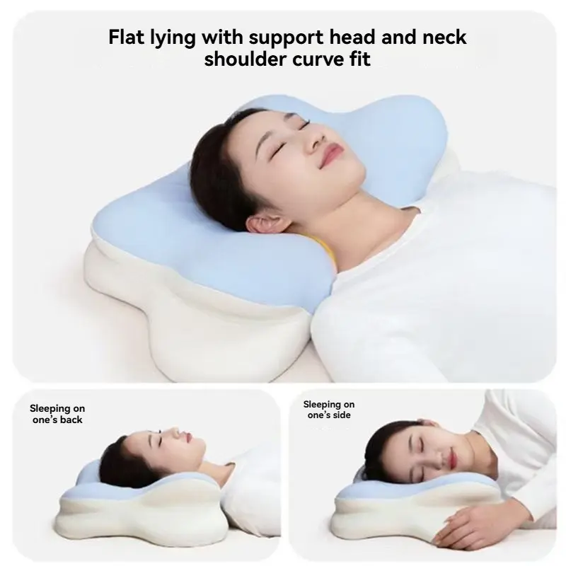 New Cloud Pillow Core, Slow Rebound Memory Foam Pillow for Deep Sleep, Cervical Support, Comfortable Sleeping Aid, Dedicated Sleep Pillow